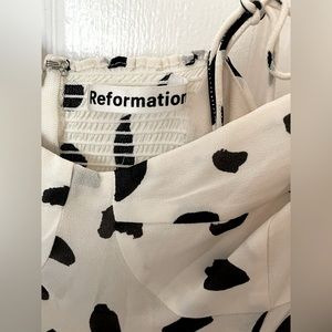 Reformation Juliette Dress Black & White Dot, no longer available online! So 6